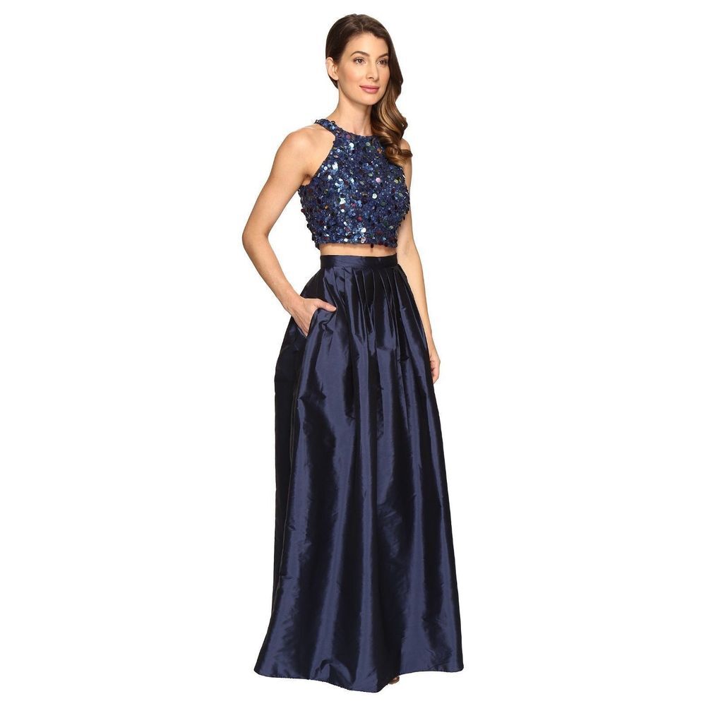 NWT $299 Adrianna Papell Embellished Two-Piece Ballgown‎ [Size :2P] #N617